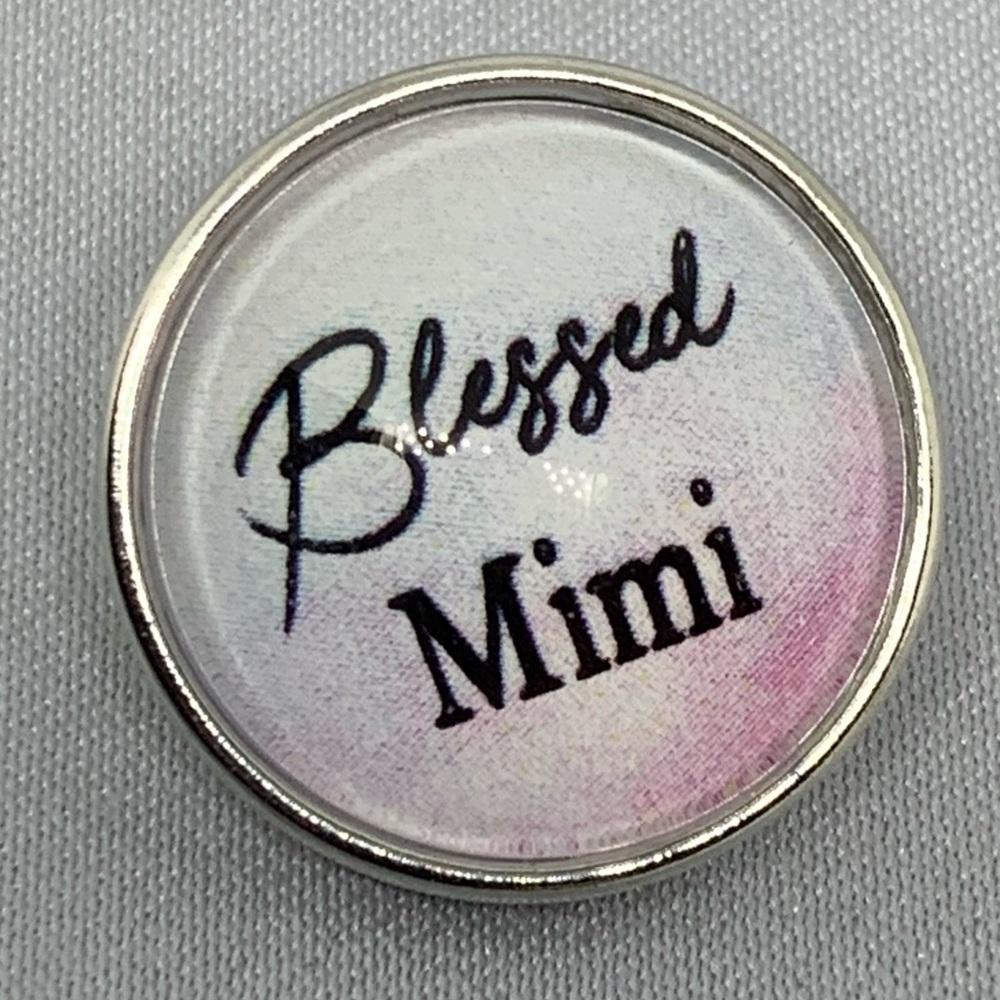 Pastel Blessed Mimi Snap Button Charm